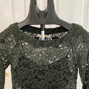 Diane von Furstenberg Lace Dress in Dark Green (SZ2)